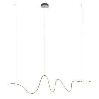 IMPULS LED csillár, matt fekete, 160 cm, 2380lm