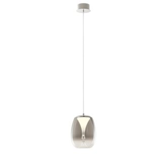 DROP LED függőlámpa, füst színű búrával, d:20 cm