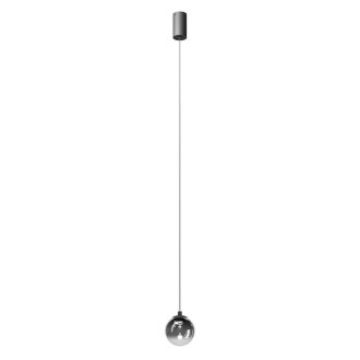   IRIDES függülámpa, 10 cm,matt fekete, Gardiens füst szín