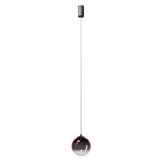 IRIDES függülámpa, 15 cm, matt fekete, kávé szín