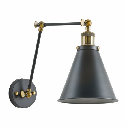 VELLUM fali lámpa, fekete/bronz, 10553
