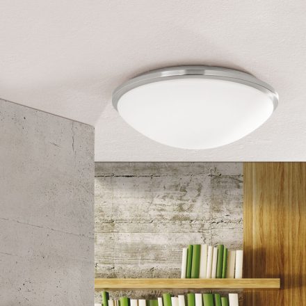 GLANTO modern LED mennyezeti lámpa, matt króm, 38cm