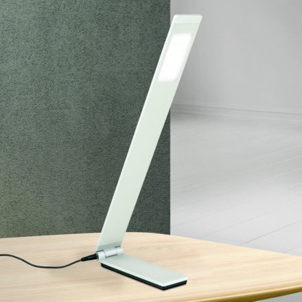 Fold állítható magasságú LED íróasztali lámpa, matt alumínium