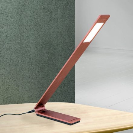 Fold állítható magasságú LED íróasztali lámpa, matt bronz
