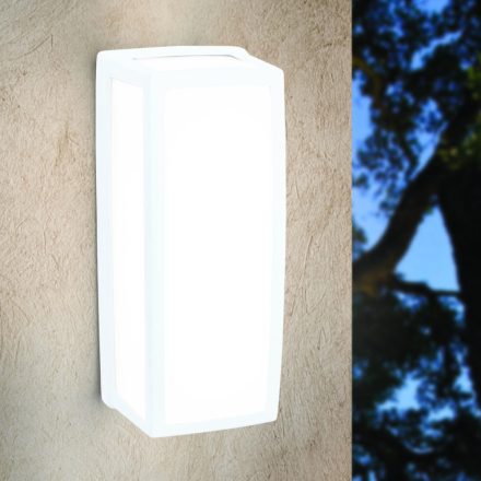 Bob modern, fehér kültéri LED fali lámpa