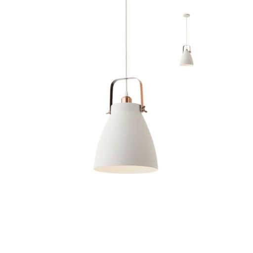 ARNE modern függő lámpa, matt fehér, 26 cm átmérő