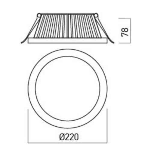 CLASS SPOT süllyesztett LED panel, fehér, 40W, 3000K