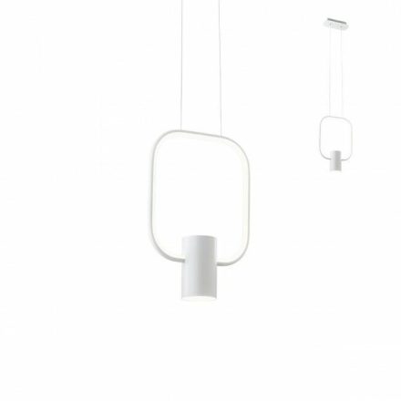 BUCLE Modern LED függőlámpa fehér, 160cm