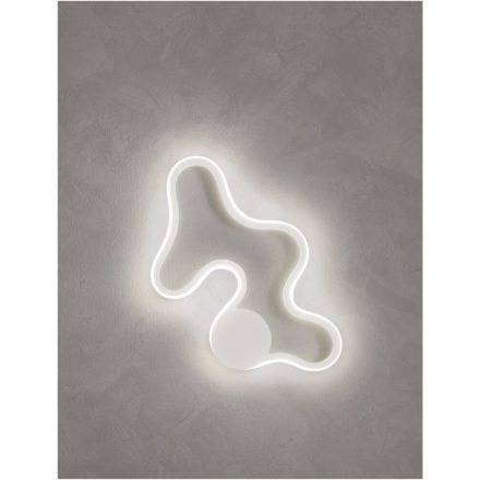 AMEBAS Modern LED fali lámpa fehér/opál, 27cm