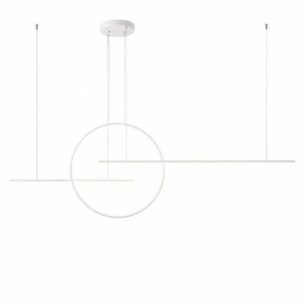 ROTONDA minimál LED függőlámpa fehér/fehér, 100cm