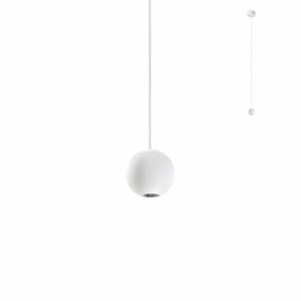 GLOBULO Modern LED függőlámpa matt fehér/átlátszó, 150cm