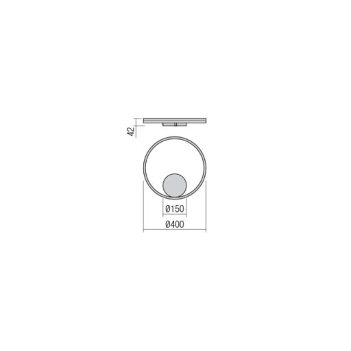 ANILLOS minimál LED fali lámpa bronz/opál, 40cm
