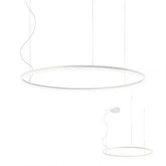 ANILLOS minimál LED csillár matt fehér/opál, 100cm