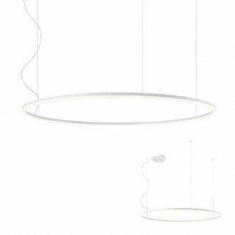 ANILLOS minimál LED csillár matt fehér/opál, 120cm