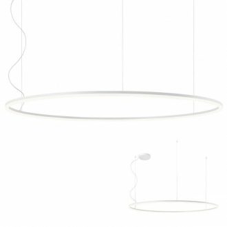 ANILLOS minimál LED csillár matt fehér/opál, 150cm