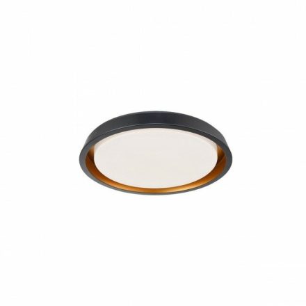 LAVADORA Modern LED mennyezeti lámpa matt fekete/opál, 8cm