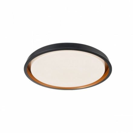 LAVADORA Modern LED mennyezeti lámpa matt fekete/opál, 47cm