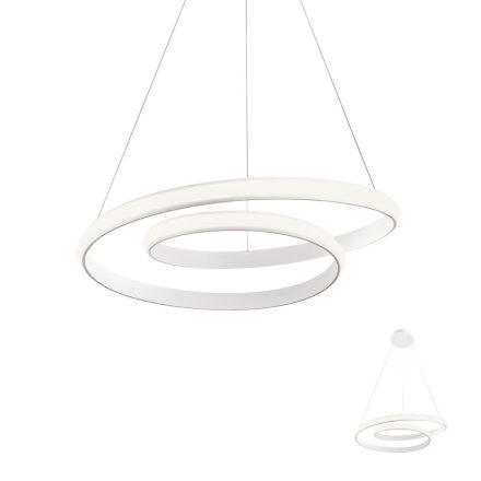 GUSANO Modern LED csillár matt fehér/opál, 17cm