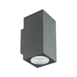   QUAD  kültéri LED fali lámpa sötét szürke/matt fekete, 660 lm