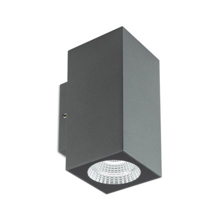 QUAD  kültéri LED fali lámpa sötét szürke/matt fekete, 660 lm