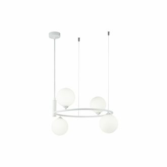 RING modern csillár, fehér, 4xG9