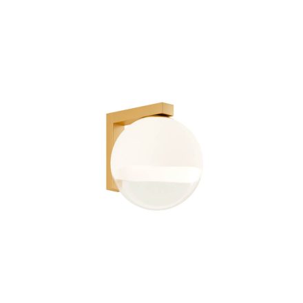 SFAIRA fali lámpa, matt arany, opál/átlátszó, 17cm