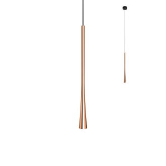 ITO LED függőlámpa, matt fekete, rose-gold, 40cm