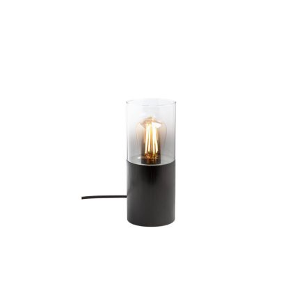 IWI asztali lámpa, matt fekete, füst szín, 10cm