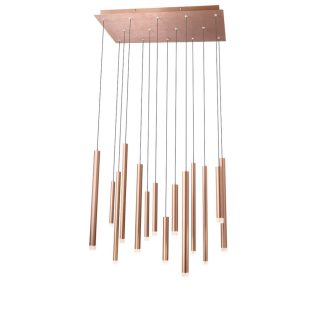 PALOS LED csillár, matt bronz, áttetsző, 52cm