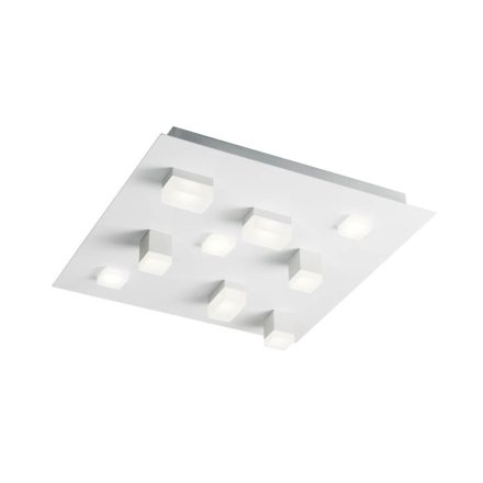 PIXEL LED mennyezeti lámpa, fehér, szatén, 35x35 cm