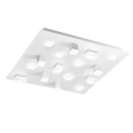 PIXEL LED mennyezeti lámpa, fehér, szatén, 45x45 cm