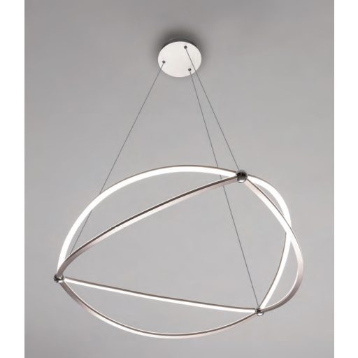 QUARK LED csillár, matt króm, opál, 80cm