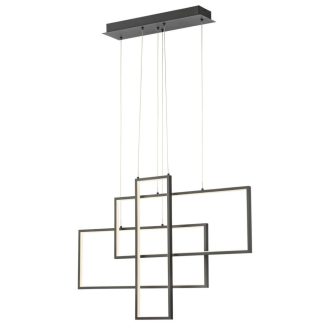 PLANAO LED csillár, matt fekete, 60W
