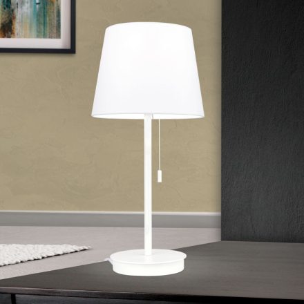 LUDWIG modern,éjjeli asztali lámpa, USB töltővel, fehér