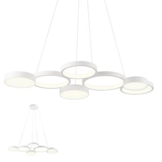 CRONOS modern LED csillár, fehér, hetes