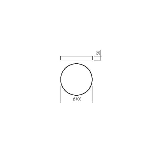 KNOB LED mennyezeti lámpa, matt fekete, 40 cm