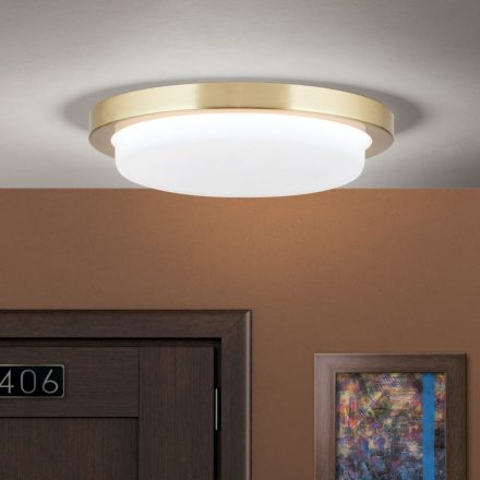 LEROX modern LED mennyezeti lámpa, D.20cm, matt réz