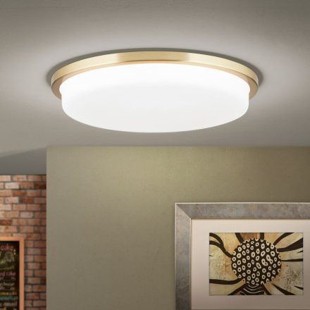 LEROX modern LED mennyezeti lámpa, 40 cm, matt réz