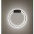 FEBE modern LED fali lámpa, kerek, indirekt, matt fekete, 40 cm