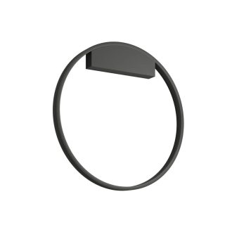   FEBE modern LED fali lámpa, kerek, indirekt, matt fekete, 60 cm/37W