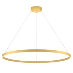FEBE modern LED függőlámpa, arany, 120cm átmérő