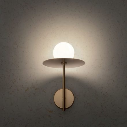 PLATO modern fali lámpa, matt arany