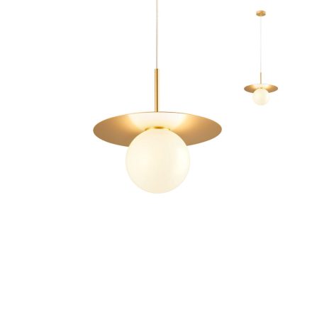 PLATO modern függő lámpa, matt arany, 30 cm