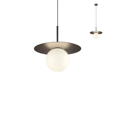 PLATO modern függő lámpa, fekete, 30 cm