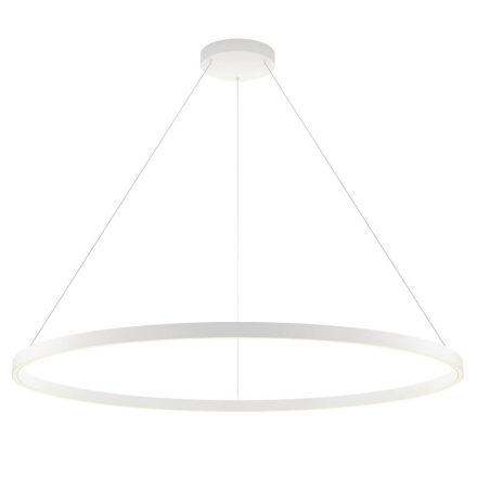 FEBE modern LED függőlámpa, matt fehér, 120cm átmérő