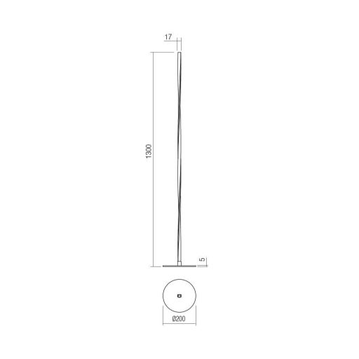 IRUDO modern LED álló lámpa, matt fehér, csavart forma