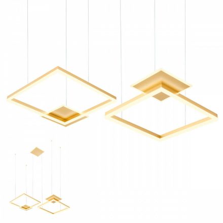 Modern LED csillár SIGUA , szögletes, arany, 137W