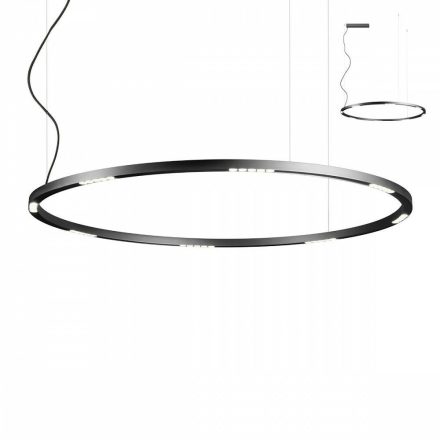 LED design csillár, UNION, fekete, 120 cm