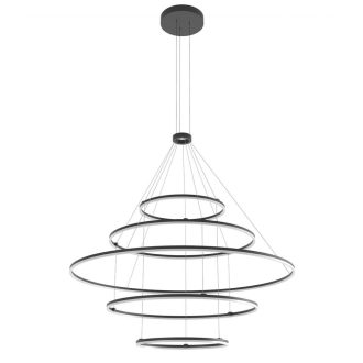 ORBIT LED csillár, fekete, ?60+?100+?150+?100+?60cm - DALI