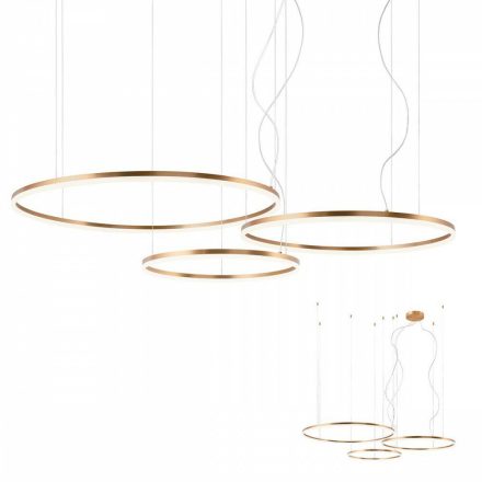 ORBIT LED csillár 3 bronz színű világító gyűrűvel DALI renszerhez